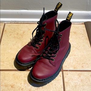 Maroon Dr. Martens